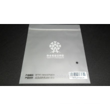 Matte surface plastic bag with logo and ziplock seal